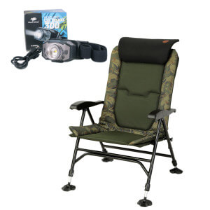 <strong>VÁNOČNÍ BALÍČEK</strong><br/>Křeslo GIANTS FISHING Gaube XT Chair + čelovka